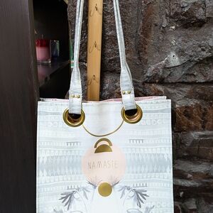 White and Gold Tote Bag